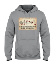 She Works Willingly With Her Hands - Love Fishing Hooded Sweatshirt tile