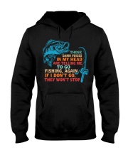 Those Damn Voices In My Head Are Telling Me To Go Fishing - Love Fishing Hooded Sweatshirt tile