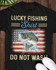 Lucky Fishing Shirt Do Not Wash - Fishing Gifts Classic T-Shirt apparel-classic-tshirt-lifestyle-front-160
