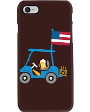 Golf Cart US Flag - Love Golf Phone Case tile
