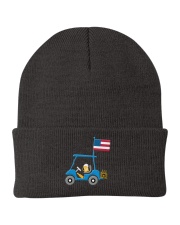 Golf Cart US Flag - Love Golf Knit Beanie tile