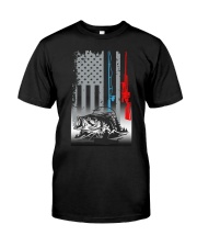 Hunting Fishing Flag - Love Fishing Hunting Classic T-Shirt front