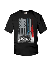 Hunting Fishing Flag - Love Fishing Hunting Youth T-Shirt tile