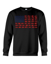 Fish Silhouette Flag - Love Fishing Crewneck Sweatshirt tile