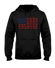 Fish Silhouette Flag - Love Fishing Hooded Sweatshirt tile