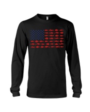 Fish Silhouette Flag - Love Fishing Long Sleeve Tee tile