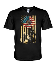 Fishing Flag - Fishing Lover - Fishing Gifts V-Neck T-Shirt tile