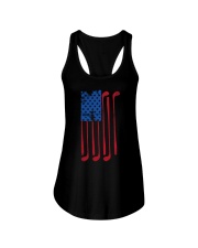 American Flag Golf Ladies Flowy Tank tile
