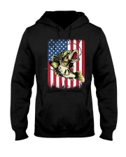 Bass Fishing American Flag - Love Fishing Hooded Sweatshirt tile