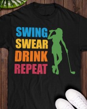 Swing Swear Drink Repeat - Love Golf Classic T-Shirt apparel-classic-tshirt-lifestyle-front-160
