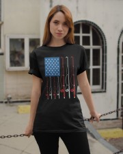 Fishing Rod Flag - Love Fishing Classic T-Shirt apparel-classic-tshirt-lifestyle-19