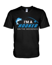 Hooker On Weekend V-Neck T-Shirt tile