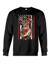 Hunting And Fishing Flag - Fishing Hunting Gifts Crewneck Sweatshirt tile