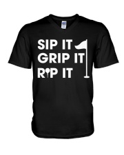 Sip It Grip It Rip It - Love Golf V-Neck T-Shirt tile