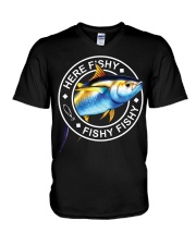 Here Fishy Fishy - Love Fishing V-Neck T-Shirt tile