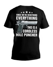 Since We're Redefining Everything This Is A Cordless Hole Puncher - Love Gun V-Neck T-Shirt tile