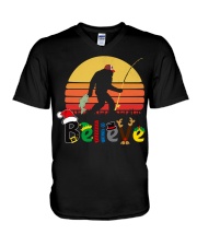 Bassquass Believe Fishing - Love Fishing V-Neck T-Shirt tile