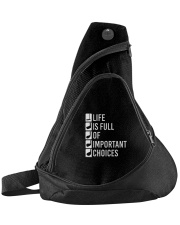 Life Is Full Of Important Choices - Love Golf Sling Pack tile