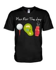 Plan For The Day - Love Golf V-Neck T-Shirt tile