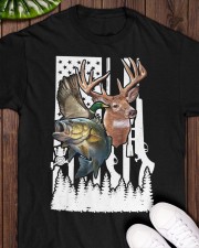 Duck Fish Deer Flag - Love Fishing Hunting Classic T-Shirt apparel-classic-tshirt-lifestyle-front-160