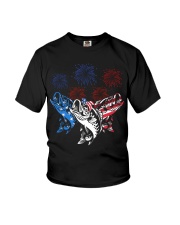 Fishing Flag - Fishing Gifts Youth T-Shirt tile