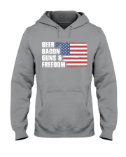 Beer Bacon Guns And Freedom - Gun Lover Hooded Sweatshirt tile