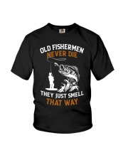 Old Fishermen Never Die They Just Smell That Way - Love Fishing Youth T-Shirt tile