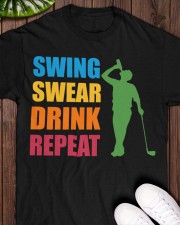 Swing Swear Drink Repeat - Love Golf Classic T-Shirt apparel-classic-tshirt-lifestyle-front-160
