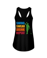 Swing Swear Drink Repeat - Love Golf Ladies Flowy Tank tile
