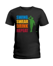 Swing Swear Drink Repeat - Love Golf Ladies T-Shirt tile