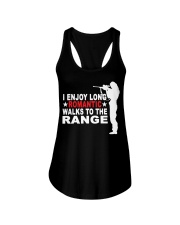 I Enjoy Long Romantic Walks To The Rang- Gun Lover Ladies Flowy Tank tile