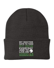 Take My Iron Everyday And Live On Greens Knit Beanie tile