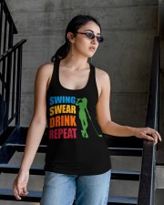 Swing Swear Drink Repeat - Love Golf Ladies Flowy Tank apparel-ladies-flowy-tank-lifestyle-03