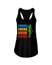 Swing Swear Drink Repeat - Love Golf Ladies Flowy Tank front