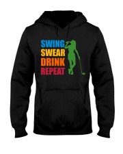 Swing Swear Drink Repeat - Love Golf Hooded Sweatshirt tile