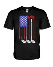 Golf Flag - Love Golf V-Neck T-Shirt tile