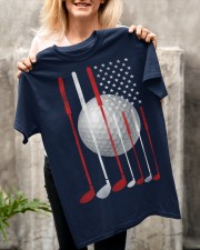 American Flag Golf Clubs - Golf Lover Classic T-Shirt apparel-classic-tshirt-lifestyle-front-117