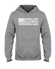 Pro Life Pro God Pro Gun - Gun Lover Hooded Sweatshirt tile