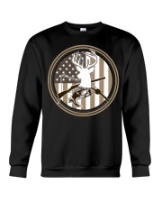 Deer Fish Flag - Love Fishing Hunting Crewneck Sweatshirt tile