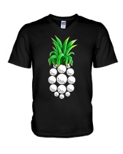 Pineapple Golf Ball - Golf Lover V-Neck T-Shirt tile