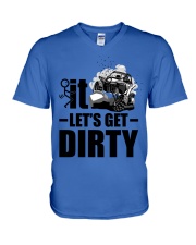 Side By Side UTV Let's Get Dirty V-Neck T-Shirt tile