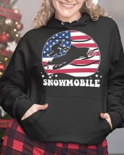 Snowmobile Sled Circle Flag Hooded Sweatshirt custom-hoodie-sweatshirt-lifestyle-front-208