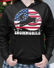 Snowmobile Sled Circle Flag Hooded Sweatshirt custom-hoodie-sweatshirt-lifestyle-front-217