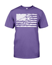 Skiing Ski US Flag Skeleton Premium Fit Mens Tee tile