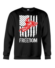 Snowmobile Sled Freedom Red Crewneck Sweatshirt tile