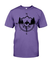 Snowmobile Sled Compass Mountain Premium Fit Mens Tee tile