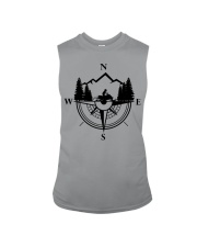 Snowmobile Sled Compass Mountain Sleeveless Tee tile