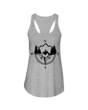 Snowmobile Sled Compass Mountain Ladies Flowy Tank tile