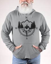 Snowmobile Sled Compass Mountain Hooded Sweatshirt custom-hoodie-sweatshirt-lifestyle-front-291