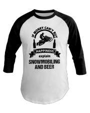 Snowmobile Sled If Money Can't Buy Happiness Explain Snowmobiling And Beer Baseball Tee tile